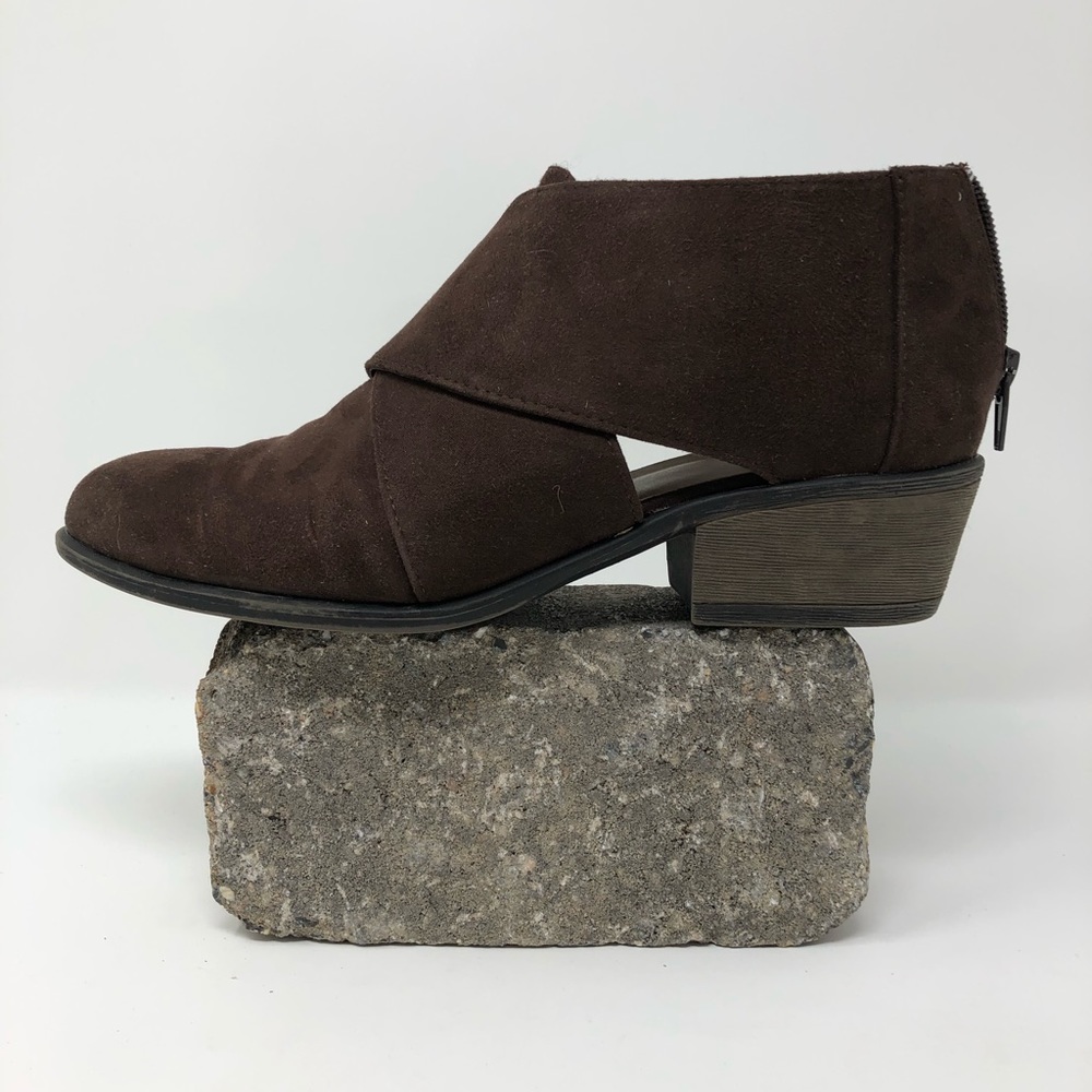 JG Brown Suede Booties